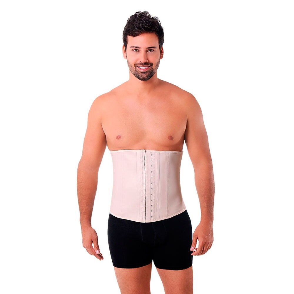 Men waist trainer corset ref 2031 nude color hooks